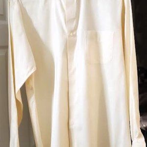 BROOKS BROTHERS MEN'S YELLOW BUTTON-UP DRESS SHIRT SIZE MEDIUM LOOKS LIKE NEW